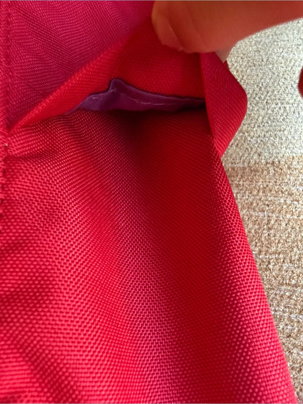 Red Men's Backpack with Shaka Patch( custom put on)